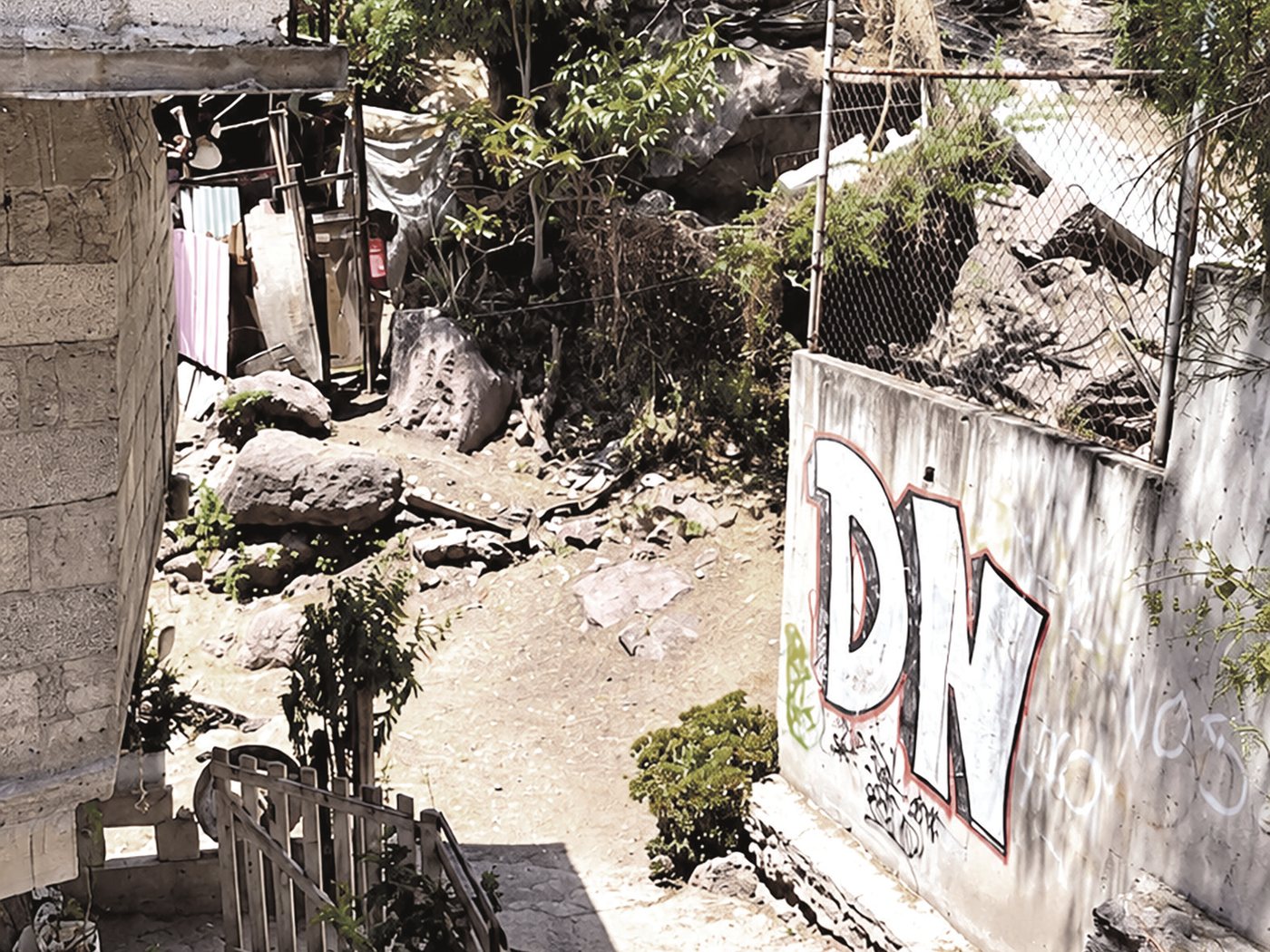 Andador antes de la obra